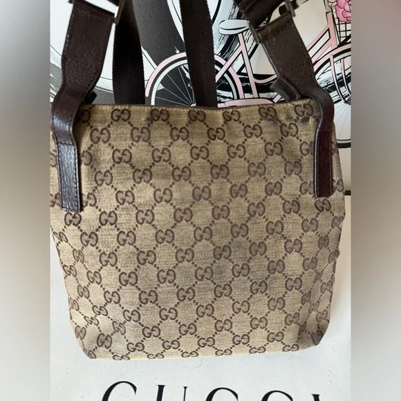 Gucci Vintage GG Monogram Canvas Shoulder Bag - Picture 8 of 15